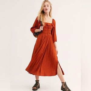 Free People Shiny Oasis Midi Dress